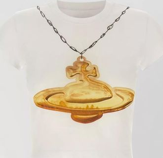 Vivienne Westwood cropped cotton printed t-shirt
