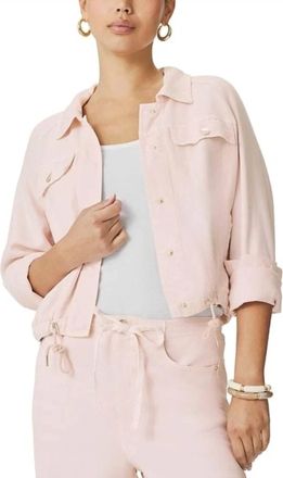 Splendid Womens Denim Lounge Jacket In Pink Rose