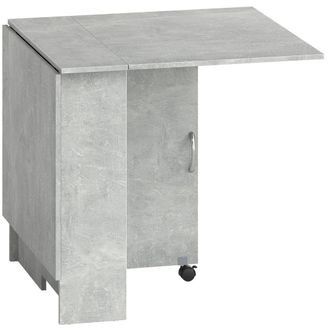 HOMCOM Mesa plegable 75x140x74 cm gris