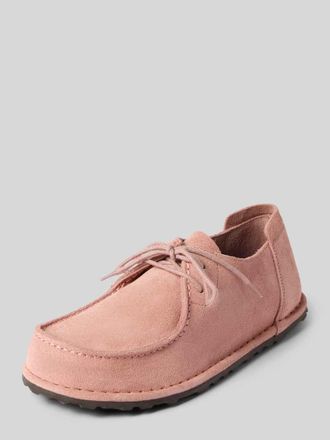 Birkenstock Schn&uuml;rschuhe aus Leder mit flacher Sohle in Altrosa, Gr&ouml;&szlig;e 36
