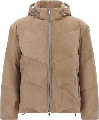 Brunello Cucinelli Suede Down Jacket