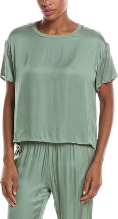 perfectwhitetee Perfectwhitetee Delphine Luxe Satin Crewneck T-Shirt