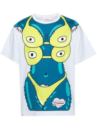 Charles Jeffrey Loverboy T-shirt Sexy Beasts con stampa grafica - Blu