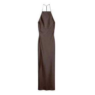 Patrizia Pepe Abito da cerimonia in raso fluido - - Dresses - Donna - Marrone - S