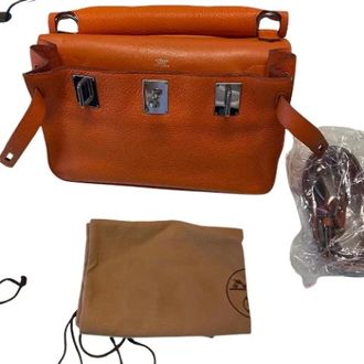 Herm&egrave;s Pre-owned Jypsiere Shoulder Bag - Dames - Pre-owned - Oranje - Maat: ONE Size Leer