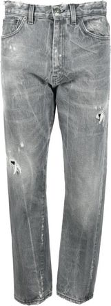 Dondup Katoenen Jeans - Dames - Regular Fit Jeans - Grijs - W27 - Katoen - Jeans