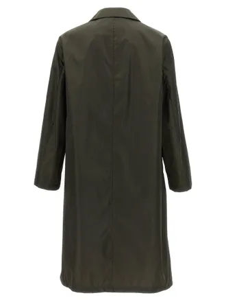 Jil Sander Single-Breasted Nylon Twill Trench Coat - Olive