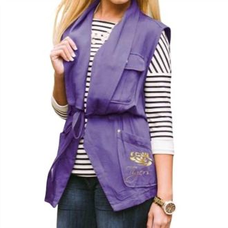 Gameday Couture Lsu Logo Drawstring Vest In Purple