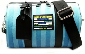 Louis Vuitton Blue Damier Canvas Shoulder Bag (Pre-Owned)