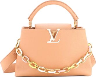 Louis Vuitton Capucines Resin Chain Bag Leather MM shoulder bag - Beige