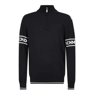 John Richmond Lupetto Ranur - Heren - Truien - Zwart - Maat: 2XL Viscose
