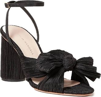 Loeffler Randall Womens Camellia Pleated Bow Heel In Black