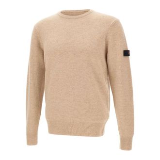 Peuterey Round-neck Knitwear, male, Beige, 2XL, Gediz Jumper