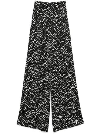 Nissa polka dot-print trousers - women - Acetate/Viscose - 36 - Black