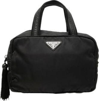Prada Pre-owned Mini Bags, female, Black, Size: ONE SIZE Pre-owned Nylon Mini Bag