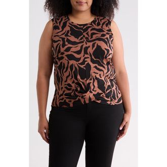 Sanctuary Twisted Front Tank in Essence Black at Nordstrom Rack, Size 3X