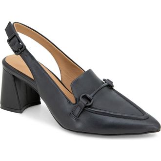 Gentle Souls Dawson Slingback Pump in Black Leather at Nordstrom Rack, Size 9.5