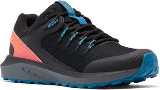 Columbia Womens Trailstorm Waterproof Low Rise Trekking and Hiking Shoes, Black Bright Marigold, 4 UK