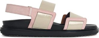 Marni Fussbett Pink Leather Sandals