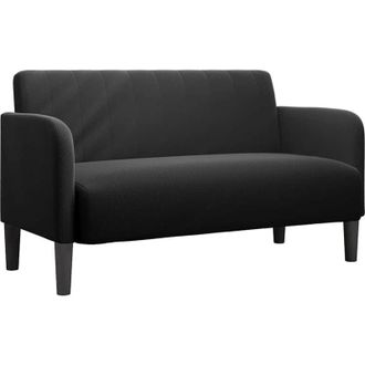 vidaXL Sof&aacute; Loveseat Terciopelo Negro 109 Cm Vidaxl