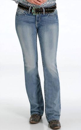 Cruel Girl Womens Hannah Moderate-Rise Slim Boot Cut Jean In Medium_Vintage