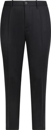 Incotex 1T84Cr 4536F Cropped Broek - Heren - Vrijetijds broeken - Zwart - W46 - Leer - Broeken