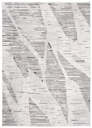 Tapiso Alfombra de sal&oacute;n crema negro gris resumen efecto 3d 120 x 170 cm