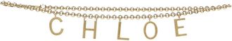 Chlo&eacute; Gouden Ketting Riem met Letterbedels - Dames - Riemen - Geel - ONE Size - Accessoires