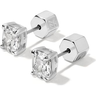 Miranda Frye Sophia Cubic Zirconia Stud Earrings in Silver at Nordstrom