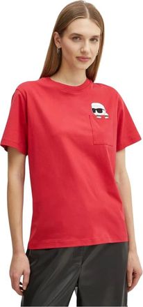 Karl Lagerfeld Donna, Top, Rosso, S, new