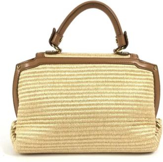 Ferragamo Tweedehands leren handtassen - Dames - Vintage Handtas - Beige - ONE Size - Leer - Vintage