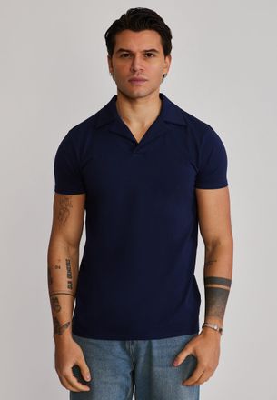 Siksilk Mens Navy Revere Polo XXL