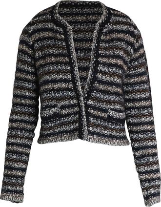 Isabel Marant Isabel Marant Pre-owned Womens Striped Plunge Neckline Sweater in Multicolor Wool - Multicolour - Size X-Small