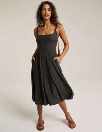 Beyond Yoga Beyond Yoga Featherweight At The Ready Dress Navy Square Neck GBO2147