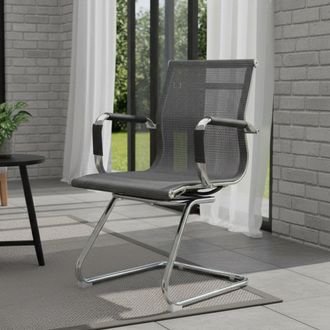 Serena Dmora - Silla De Oficina Dgoldon, Sillas De Oficina Para Sala De Espera Con Reposabrazos, Silla Ergon&oacute;mica Para Sala De Espera, 62x54h89 Cm, Gris