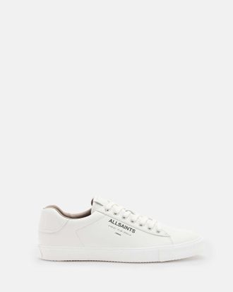 AllSaints Leather Underground Leather Low Top Trainers, Size: UK 11/US 12/EU 45