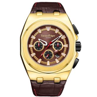 Swan & Edgar Versatility Automatic Brown Dial Mens Watch SE01431