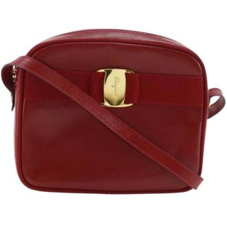 Ferragamo Pre-owned Cross Body Bags, female, Red, Size: ONE SIZE Pre-owned Vara Shoulder bag