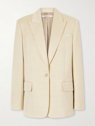Another Tomorrow Blazer Oversize In Twill - Neutri