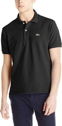 Lacoste Short Sleeve Pique Original Fit Polo Shirt In Black