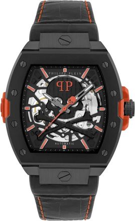 Philipp Plein The $keleton 2.0 - Heren - Horloges - Zwart - ONE Size - Leer - Accessoires