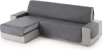 OEM Funda Para Sof&aacute; Esquinero Izquierdo Con Reposabrazos De 240 Cm - Funda Protectora Reversible Acolchada Para Sof&aacute;, Color Gris, Resistente A Las Manchas