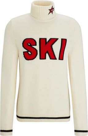 HUGO BOSS Mens Turtle Neck Long Sleeve Sweater in White - Size X-Large