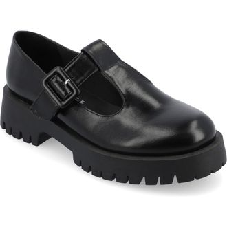 Journee Collection Suvi Mary Jane Loafer in Black at Nordstrom Rack, Size 10