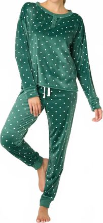 PJ Salvage Lets Get Toasty Lounge Set In Dark Forest Polka Dot
