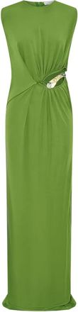 CHRISTOPHER ESBER Abito lungo con dettaglio cut-out - Verde