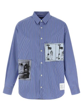 Comme Des Gar&ccedil;ons Blue Cotton Mens Blouse