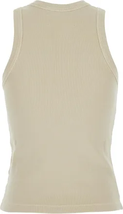 Icon Denim Los Angeles Womens Sleeveless Top Luna Beige Cotton Tops