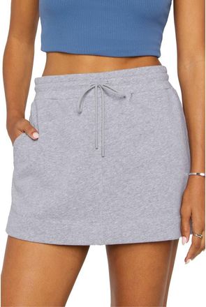 Fabletics Year Round Terry Mini Skirt in Classic Grey Heather at Nordstrom, Size Xx-Large