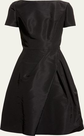 Carolina Herrera Icon Bateau Neck Short-Sleeve Dress